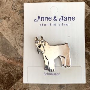 Sterling Schnauzer Pin